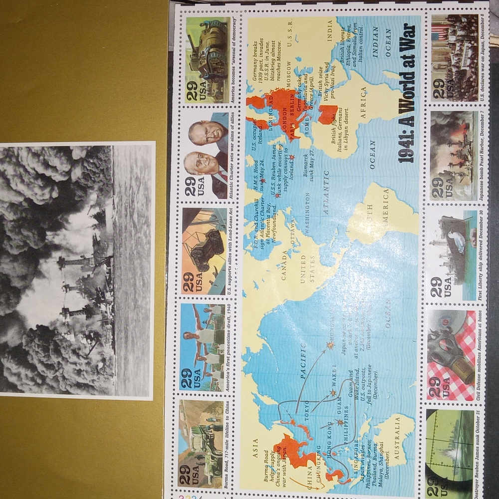 World War II Commemorative Stamp Sheet And Many Moee